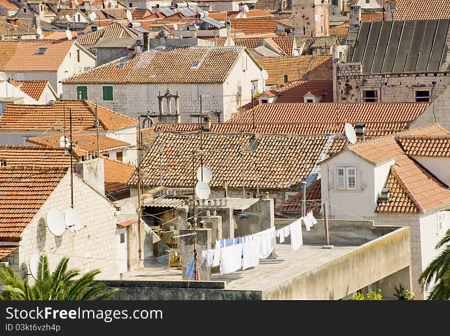 The old city of Trogir in Croatia. The old city of Trogir in Croatia