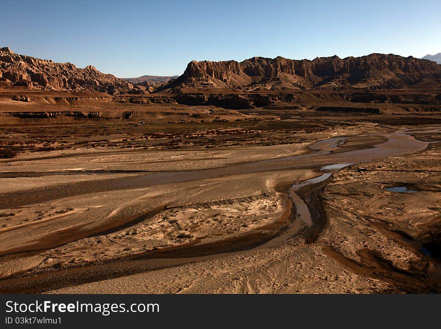 Drying riverbed