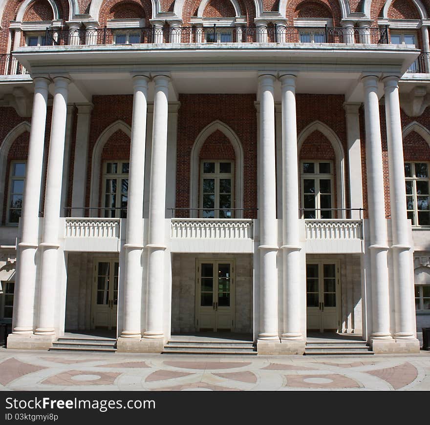 South Facade Of The Palace In Tsaritsyno (Moscow)