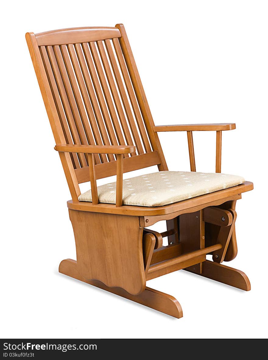 Wooden rocking chair