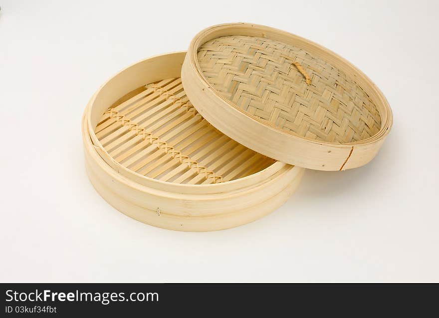 Wooden bamboo steaming tray