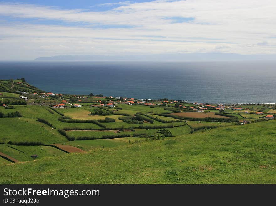 View on village on Azores