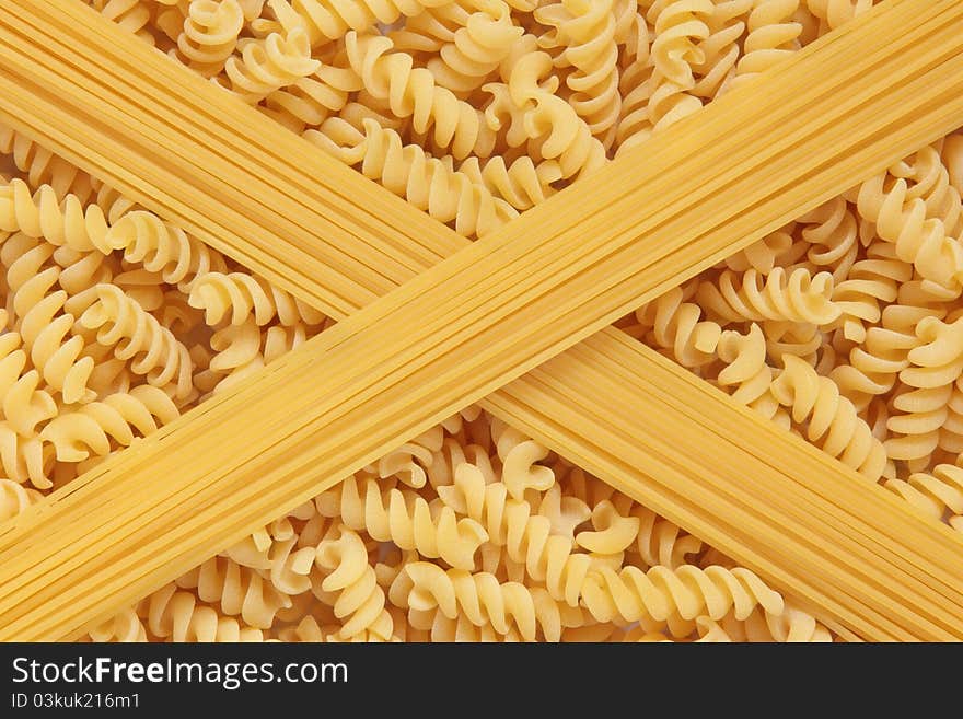 Fusilli Pasta and Spaghetti