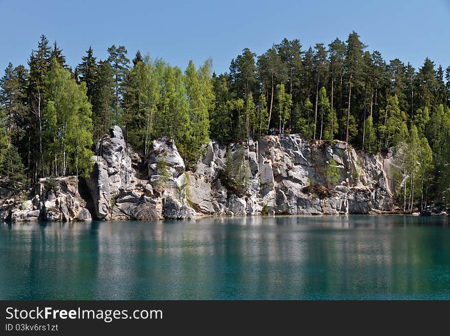 Rock lake, Czech Republic