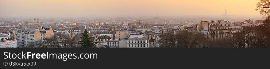 High-def view from Sacré-Coeur in Paris