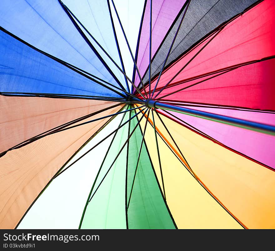 Colorful umbrella. Photo for background.