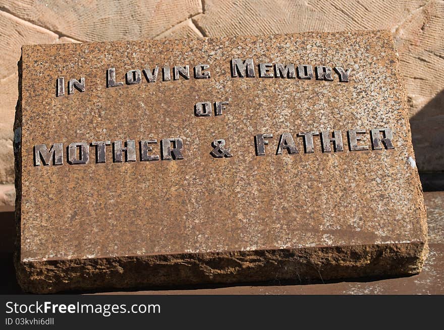 Message to a lost loved one on a grave. Message to a lost loved one on a grave