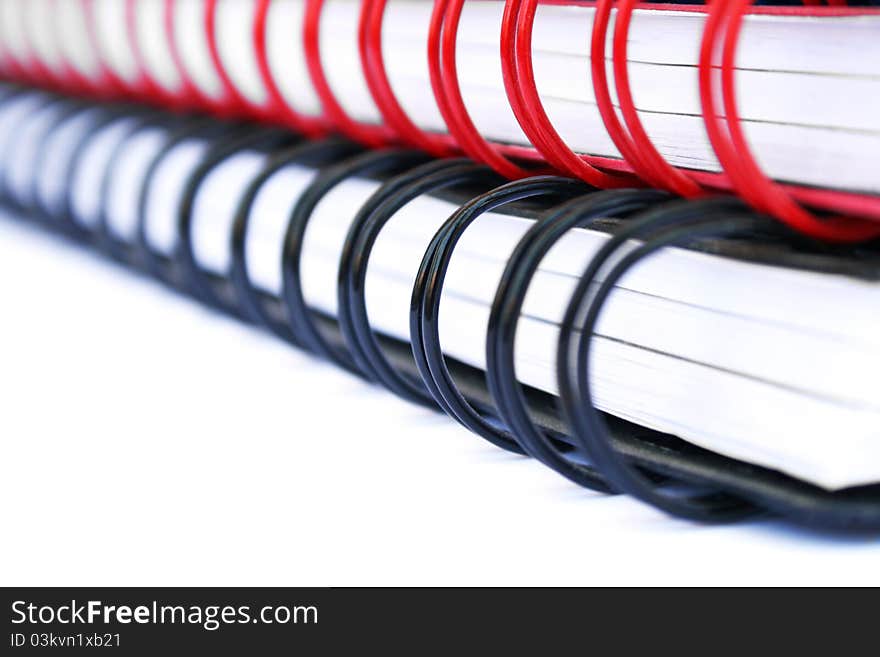 Copybooks isolated on white background.