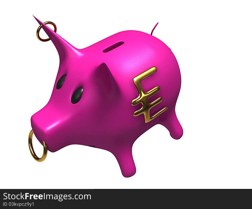 Pink piggy bank