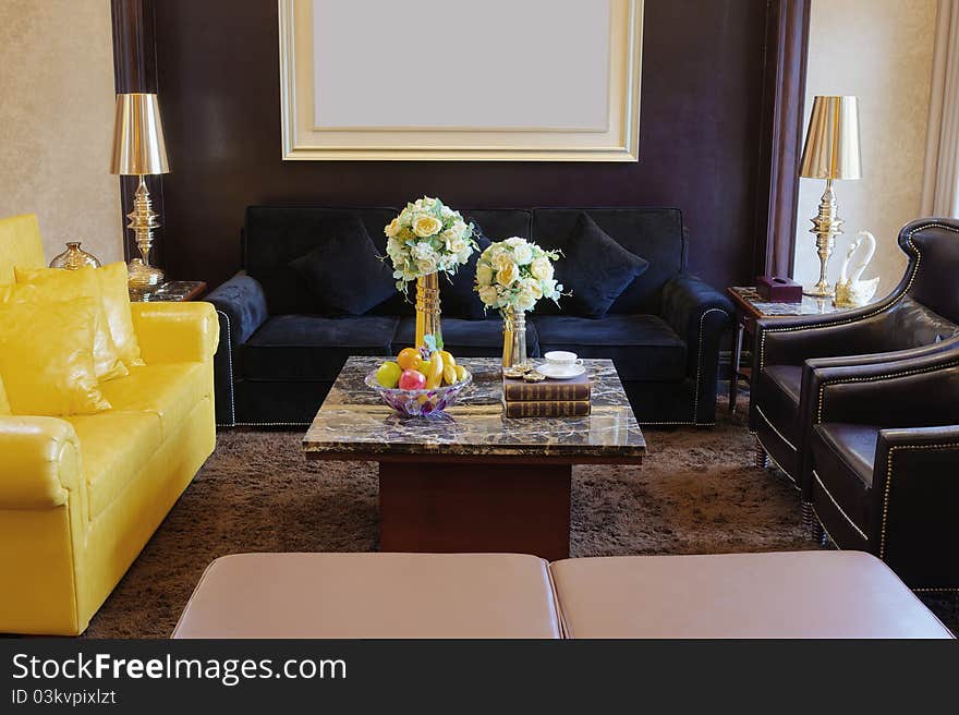 Luxury living room of a Chinese home