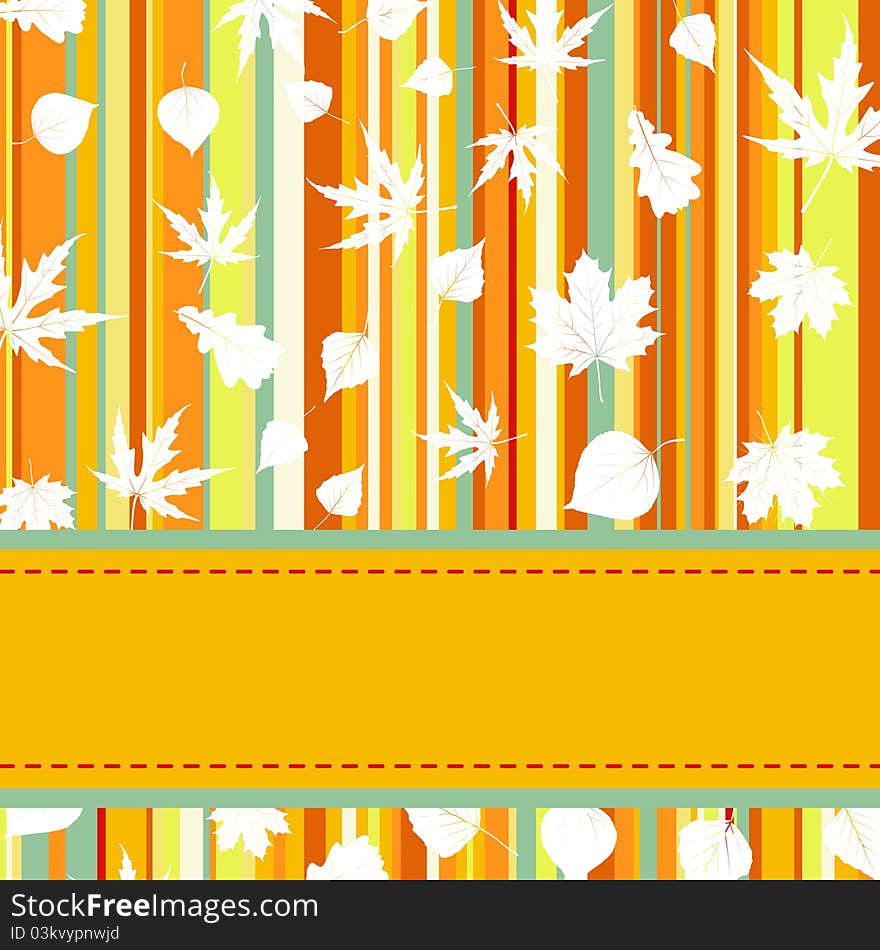 Colorful background with stripes & maple leaves. EPS 8 file included. Colorful background with stripes & maple leaves. EPS 8 file included