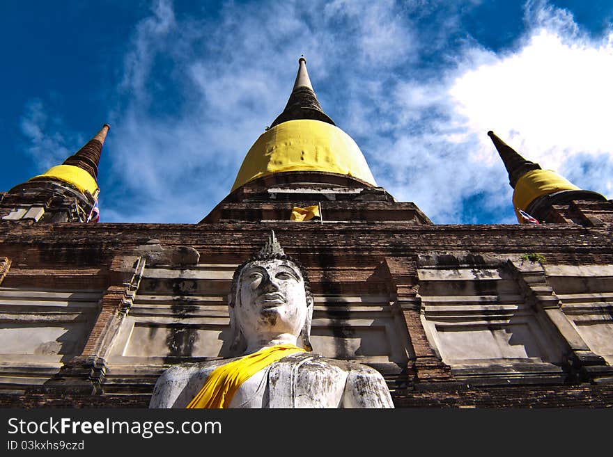 Wat Yai Chai Mongkol In Ayutthaya