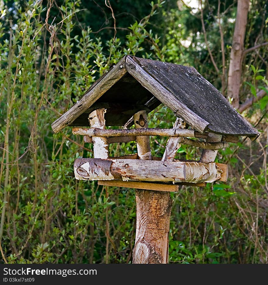 Wooden Bird Feeder