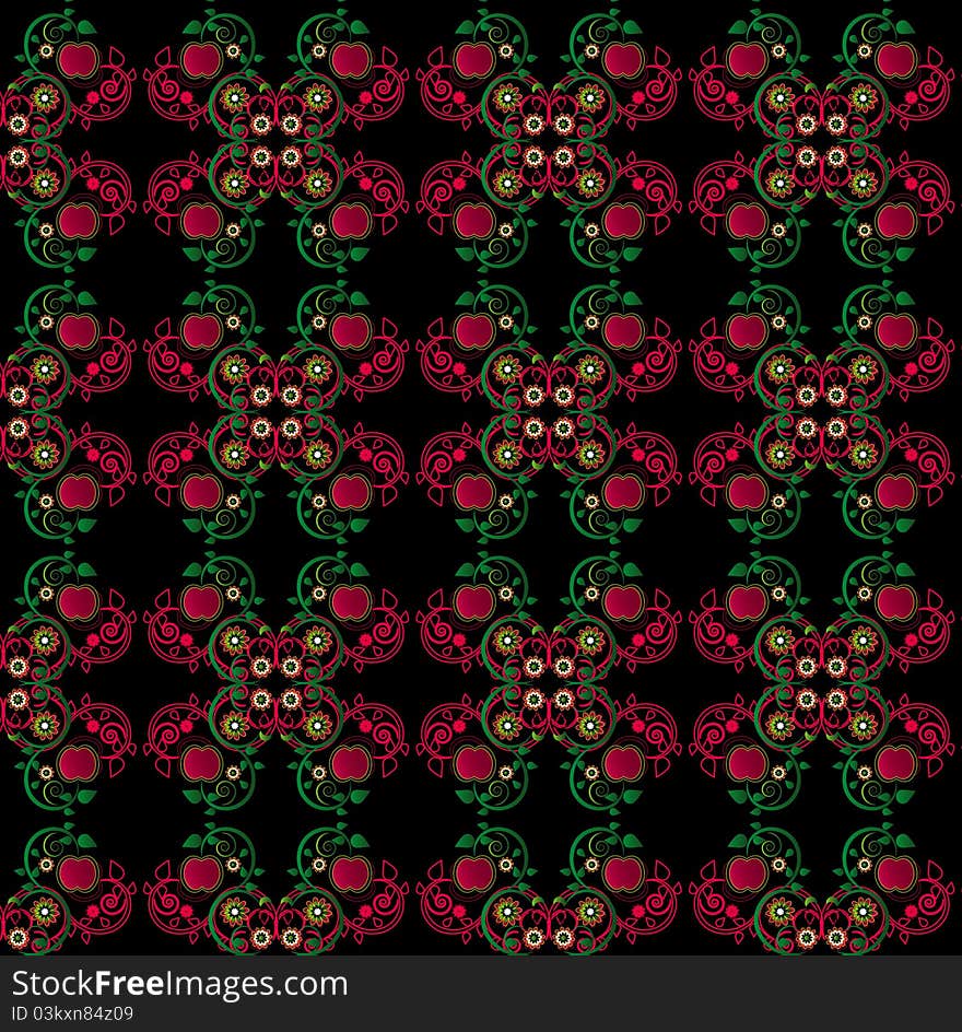 Pattern with flower seamless texture