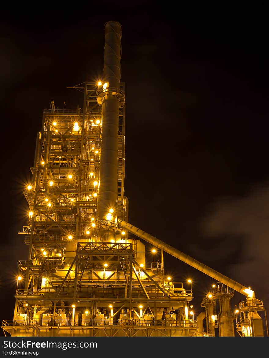 Factories are working at night in Thailand. Factories are working at night in Thailand.