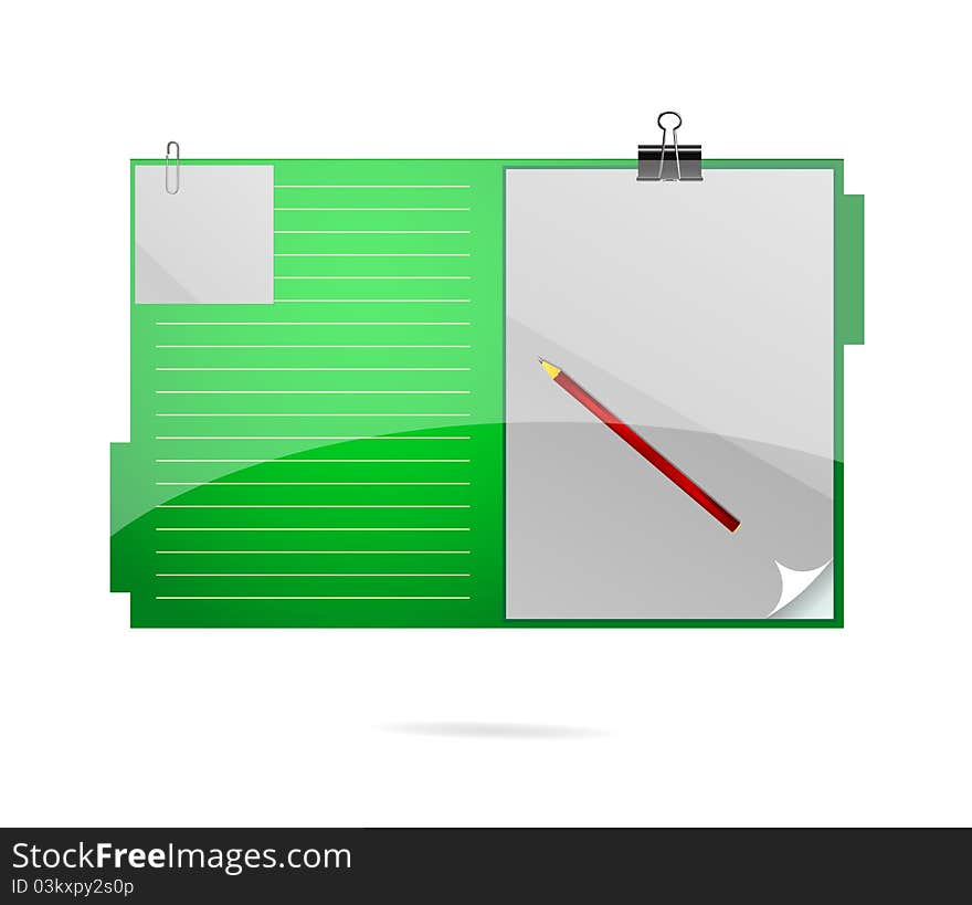 Office folder symbol green color