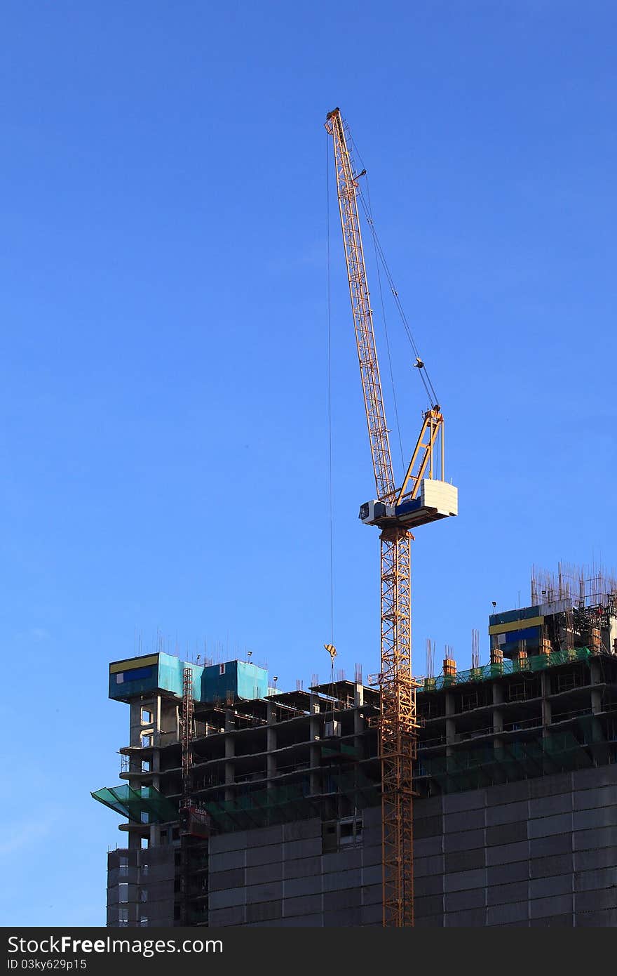 Crane at construction site