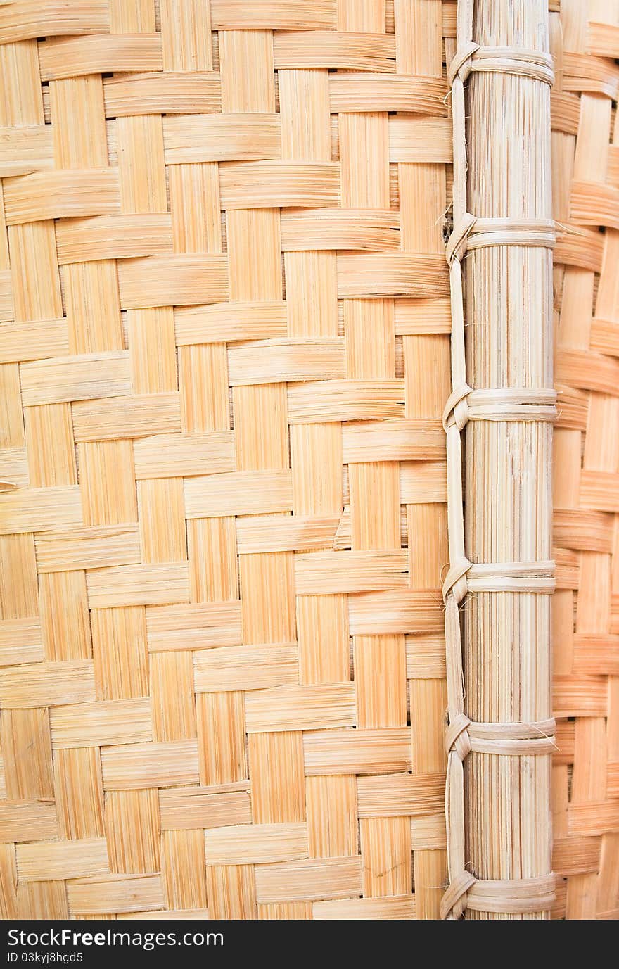 Bamboo Wickerwork Close Up