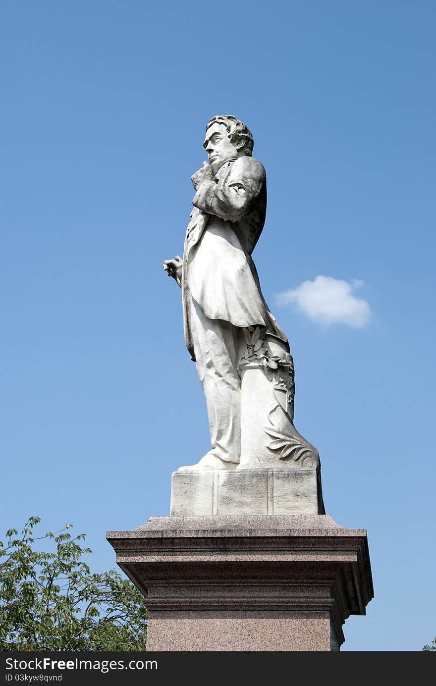 The Statue of George Leeman Politician,Railwayman and Industrialist in York Yorkshire. The Statue of George Leeman Politician,Railwayman and Industrialist in York Yorkshire