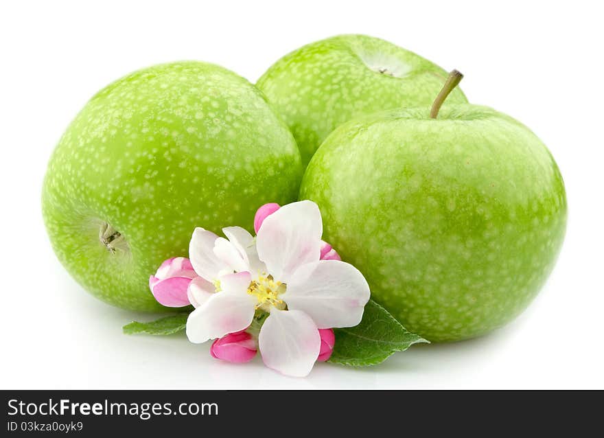 Apple with flowers