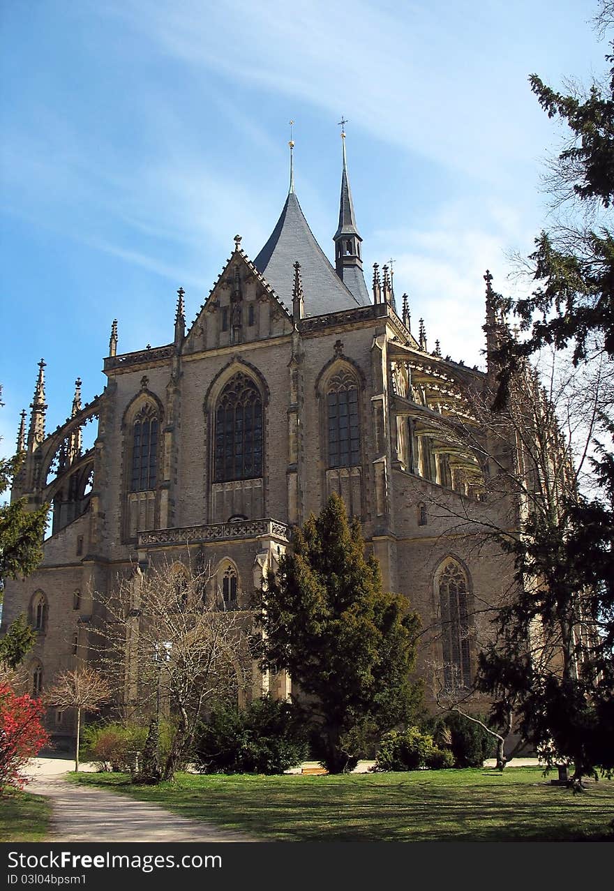 Cathedral of St. Barbara in the Czech town of Kutna Hora