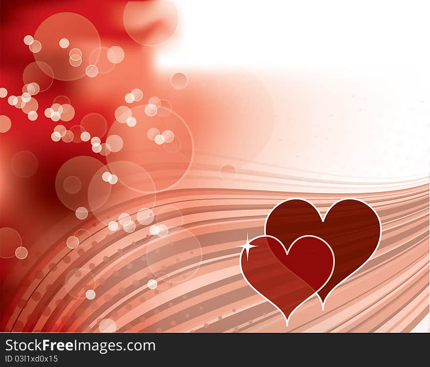 Red Valentines Background with hearts. Red Valentines Background with hearts