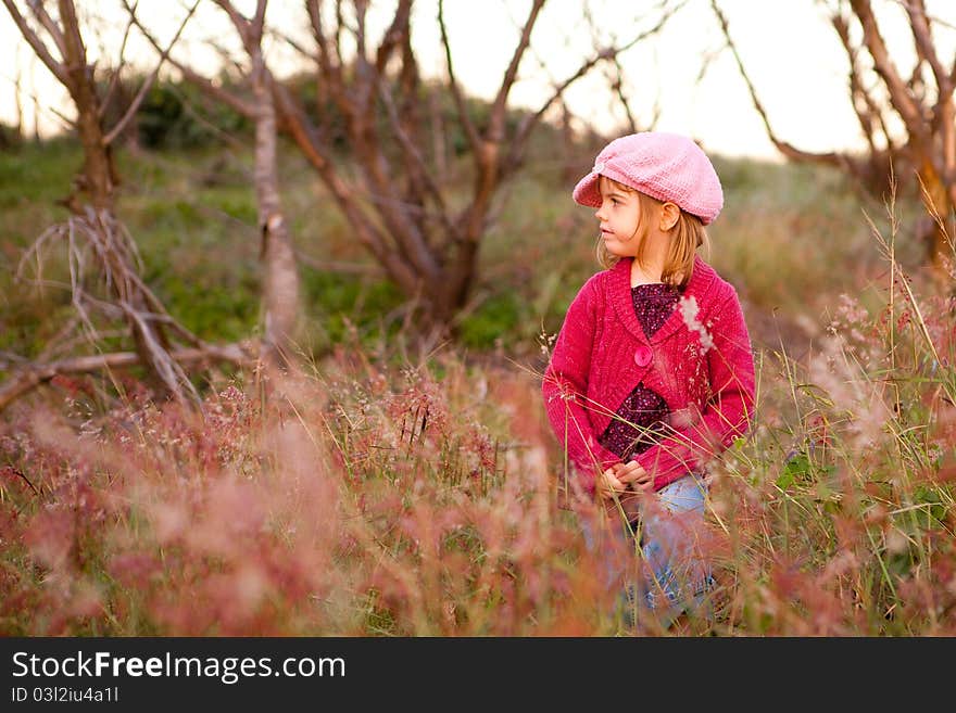 Little Girl in a Country Field