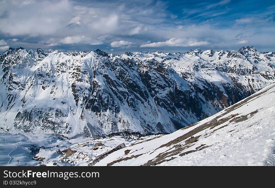 Alpine mountain panorama