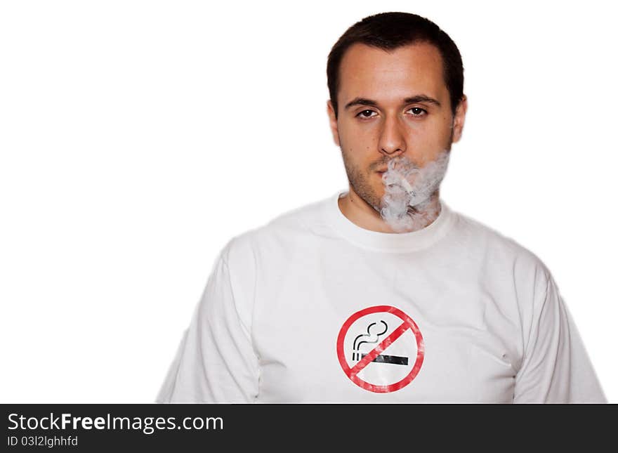 No smoking smoking guy