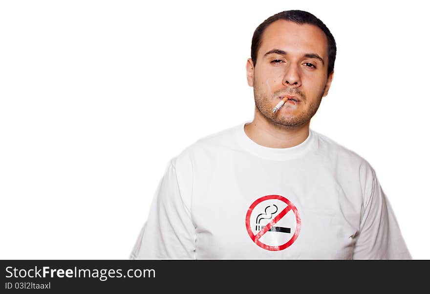 No smoking smoking guy