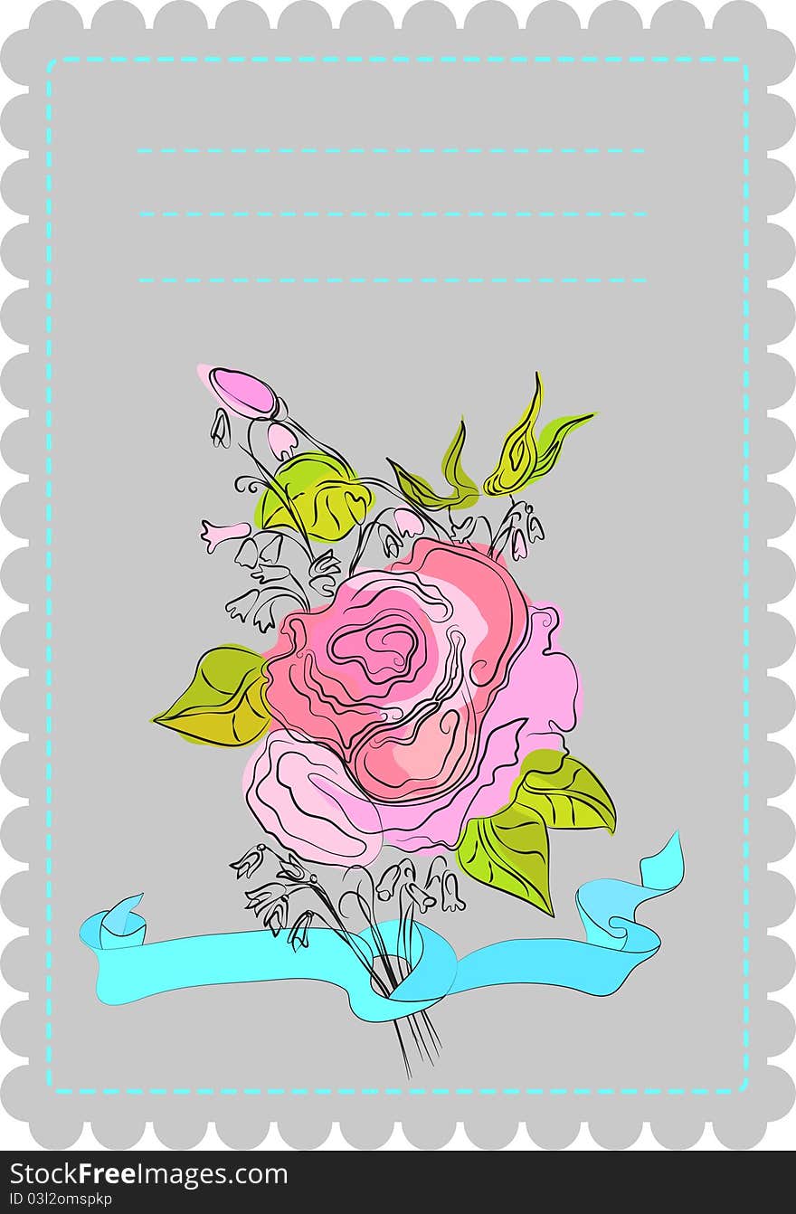 Floral greeting card