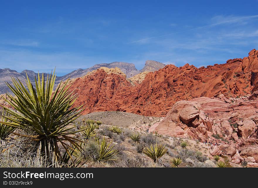 Close-Up of Calico Hills in Red Rock Canyon Nevada. Close-Up of Calico Hills in Red Rock Canyon Nevada