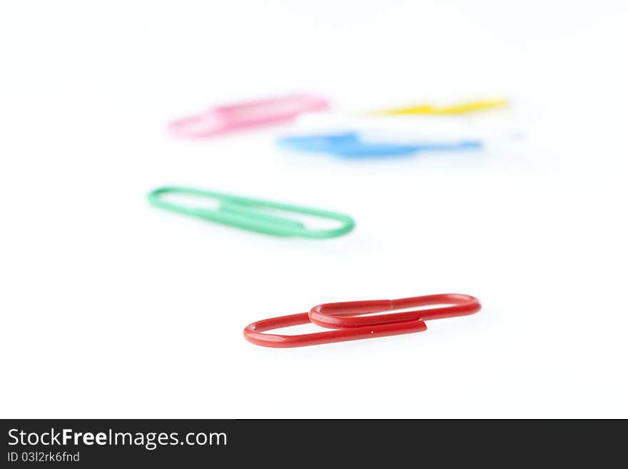 A colorful paper clip