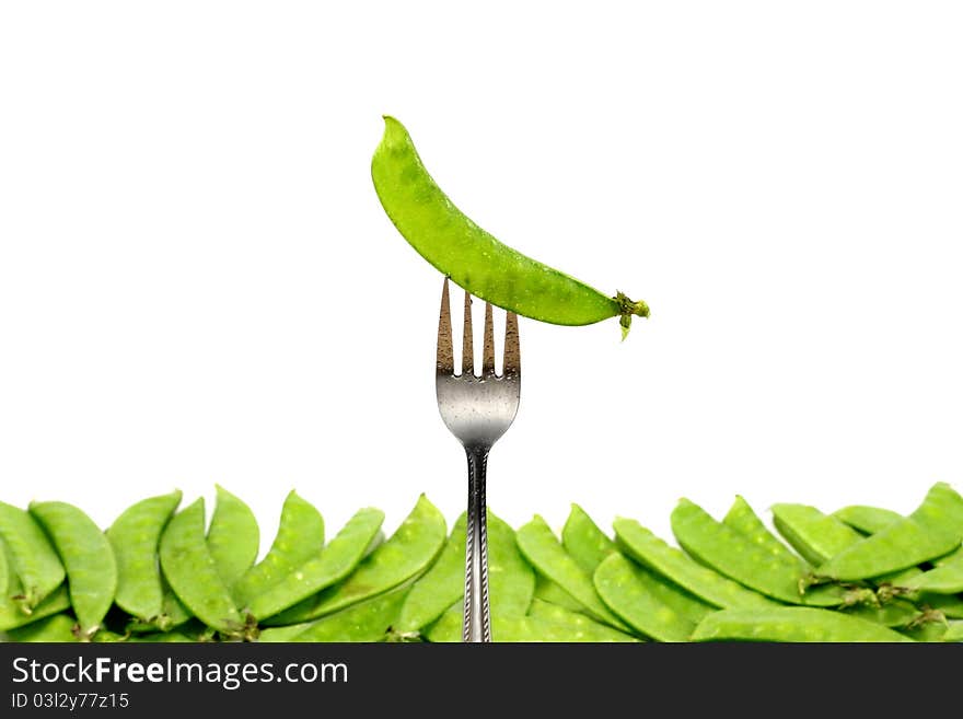 Fresh String bean on isolated background