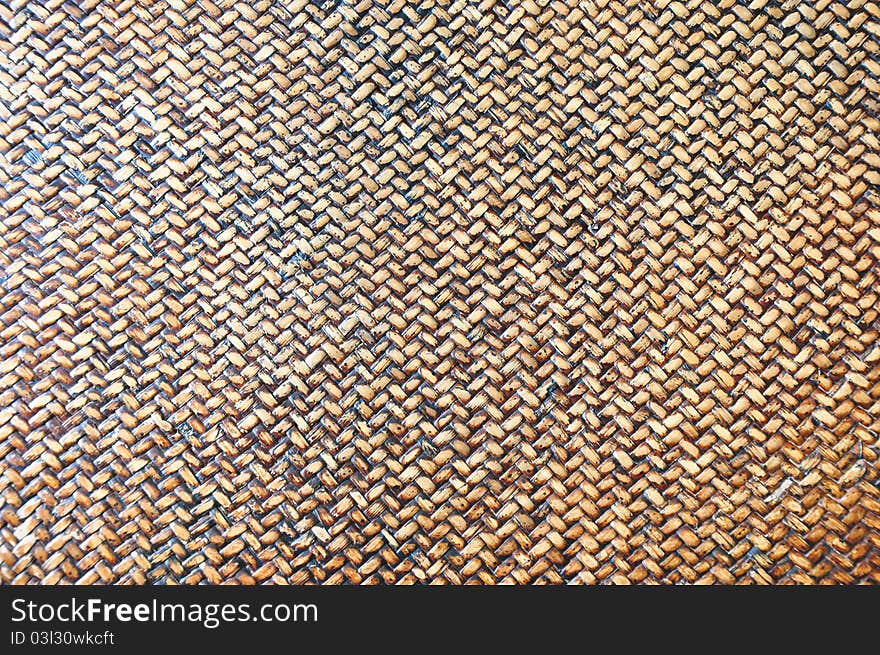 Close-up of a weaved basket in natural color