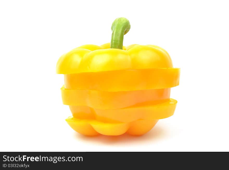 Fresh Yellow Paprika Isolated