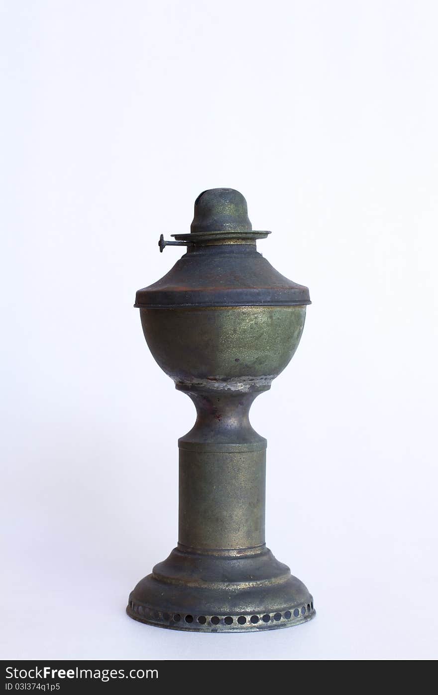 Oil Lamp on white background