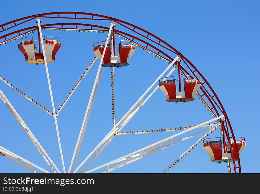 Fragment of an old ferris wheel