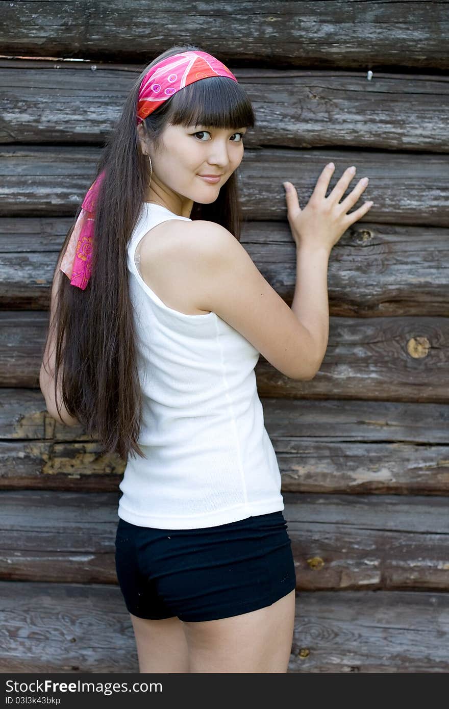 Girl walking outdoor in country side. Girl walking outdoor in country side