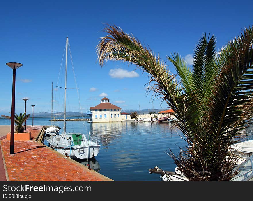 A small French Harbor on the Mediterranean sea