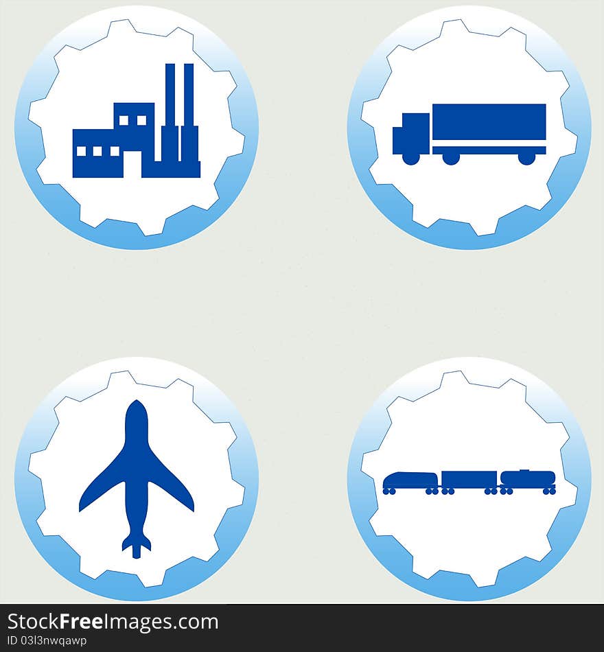 Industrial icons set