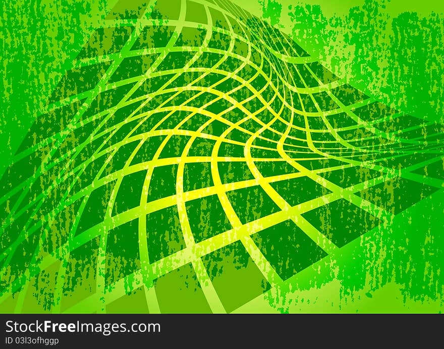 Graphics on green abstract background