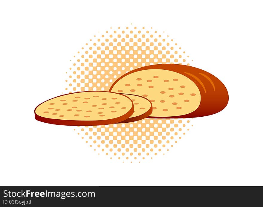 Bread On White Background