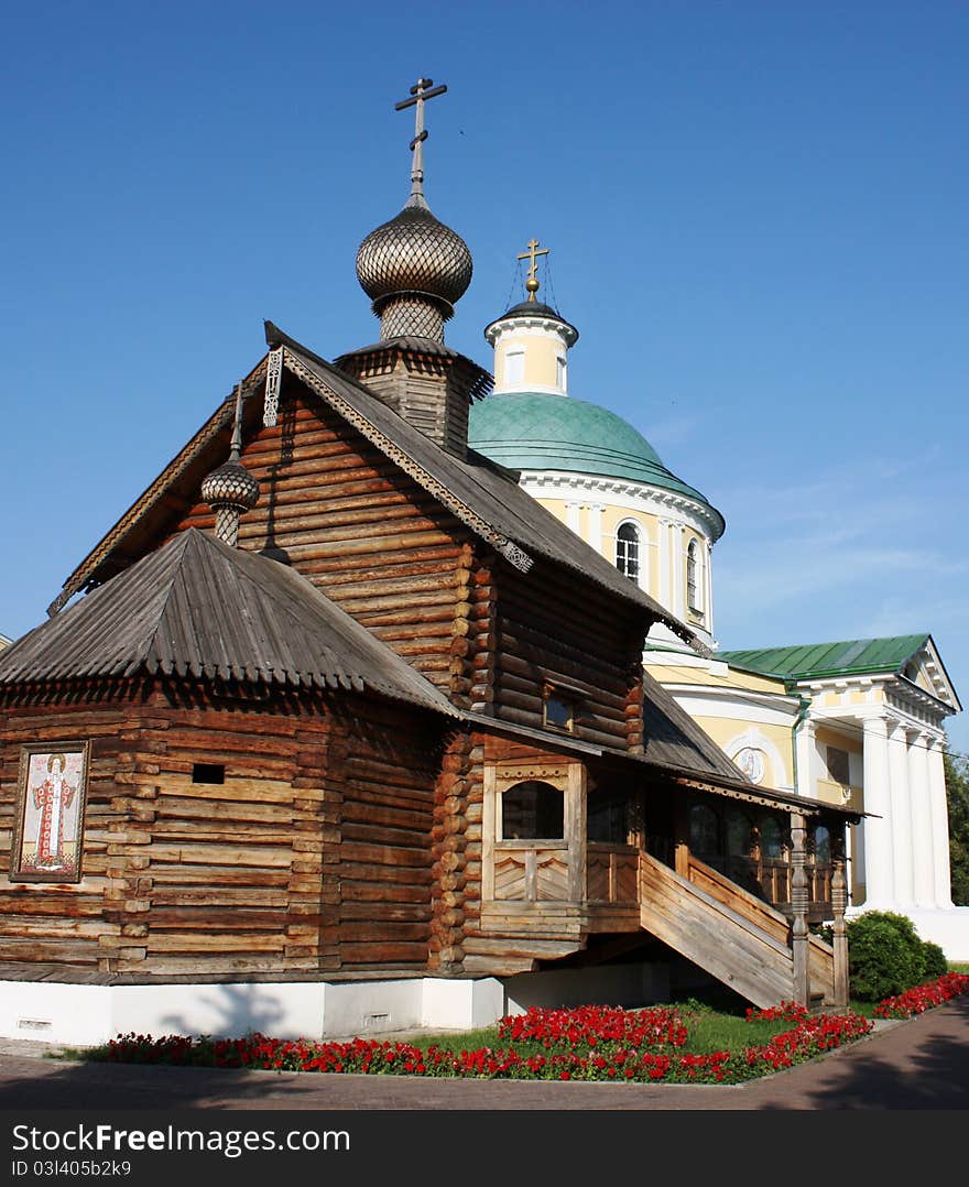 Temple of the Assumption of Mary was built in 1823, the wooden church of St. Nicholas has been known since the fourteenth century. Temple of the Assumption of Mary was built in 1823, the wooden church of St. Nicholas has been known since the fourteenth century