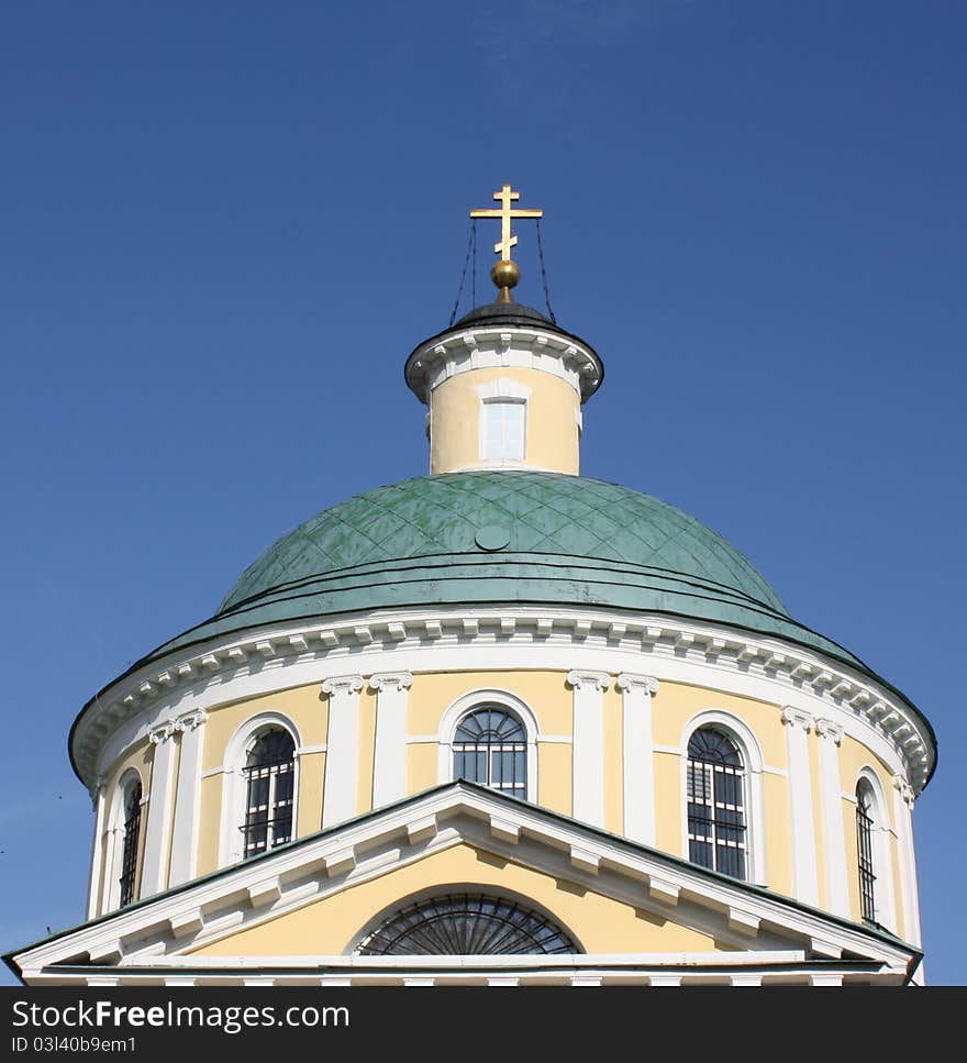 Dome Of Orthodox Temple Complex In Kosino; Moscow