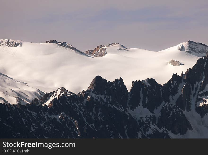 Adamello Highlands and their glaciers, North of Italy