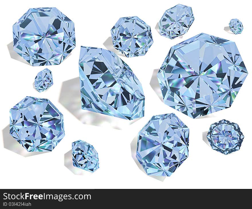 Gems on a white background. Gems on a white background