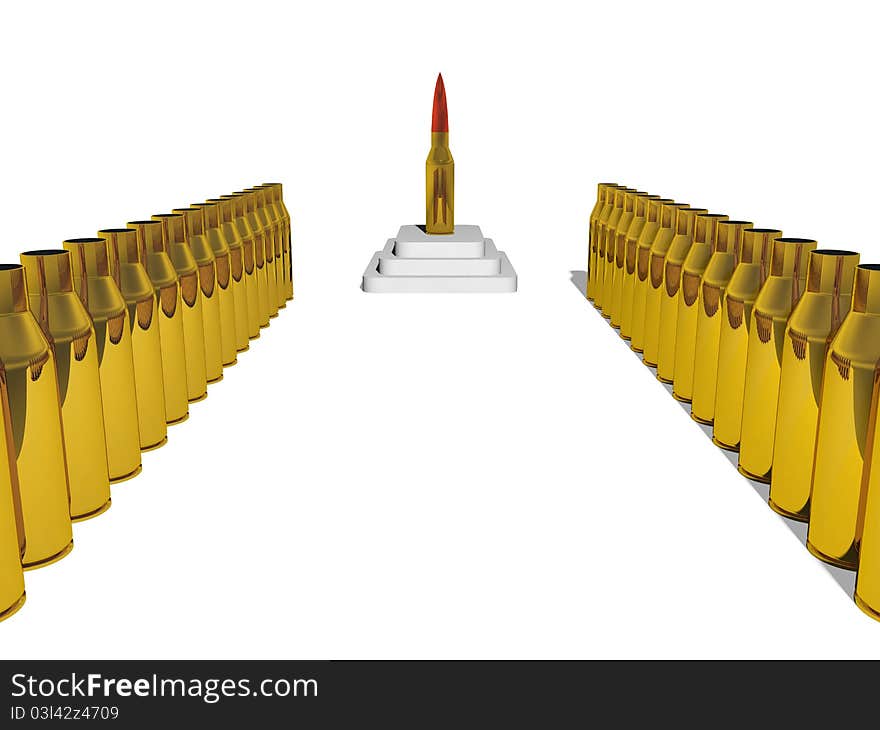 Cartridges on a white background. Cartridges on a white background