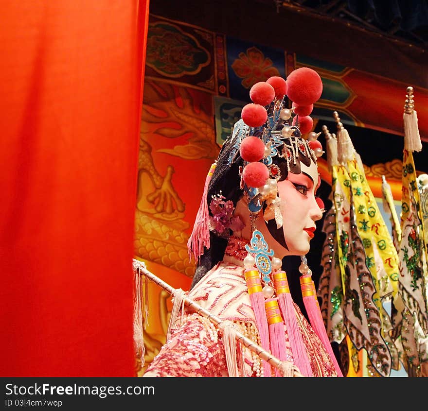 Cantonese Opera Dummy Close-up.