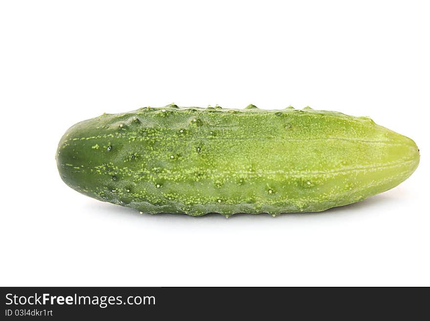 Cucumbers isolated on white background close-up photo